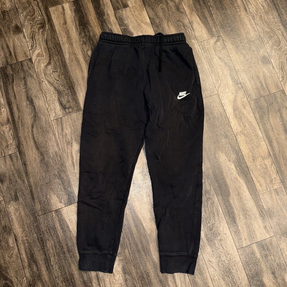 Nike Sportswear Fleece Tapered Sweatpants Joggers Men's M Black Athletic Pants